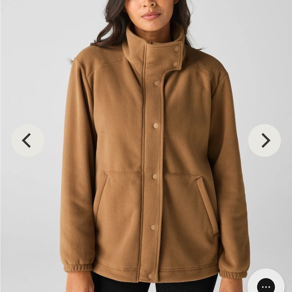 Beyond Yoga Tan Utility Jacket with High Collar